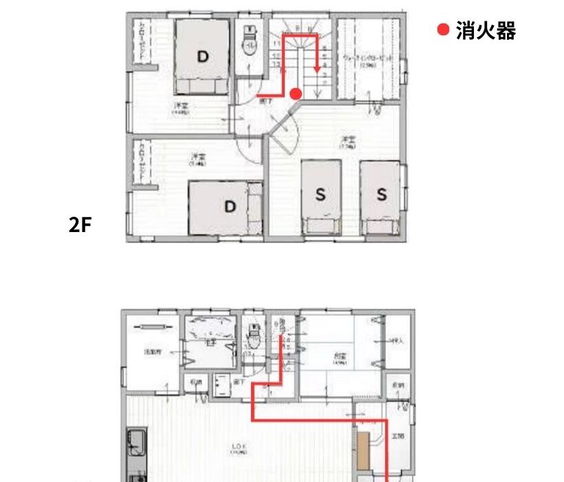 避難経路図　（熊本Station one）